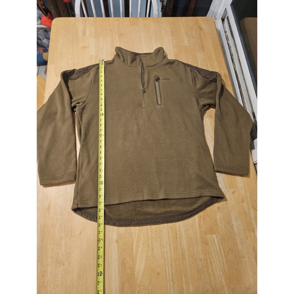Hardy Knit Fleece Men's XL Pullover Sweater Brown 1/4 Zip UK Fishing Apparel